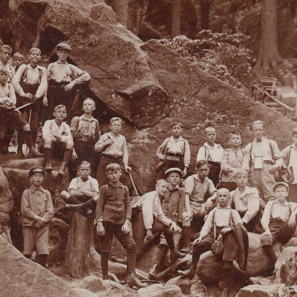 Alfred on a school trip, 1925